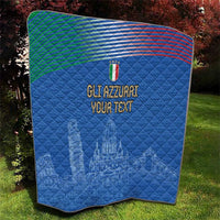 Custom Italy Football Quilt Special Pisa Tower - Wonder Print Shop