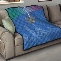 Custom Italy Football Quilt Special Pisa Tower - Wonder Print Shop