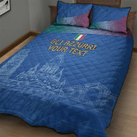 Custom Italy Football Quilt Bed Set Special Pisa Tower - Wonder Print Shop