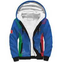 Custom Italy Football Sherpa Hoodie Special Pisa Tower - Wonder Print Shop