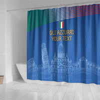Custom Italy Football Shower Curtain Special Pisa Tower