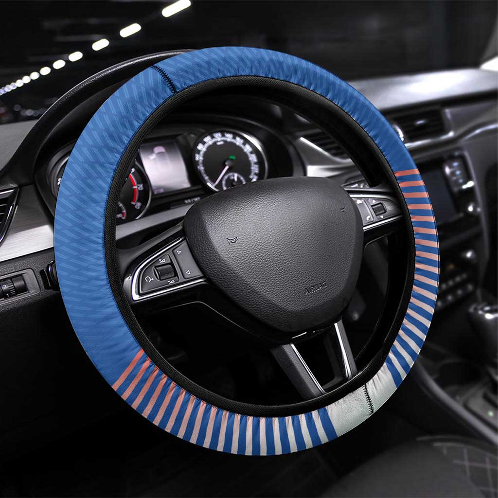 Italy Football Steering Wheel Cover Special Pisa Tower - Wonder Print Shop