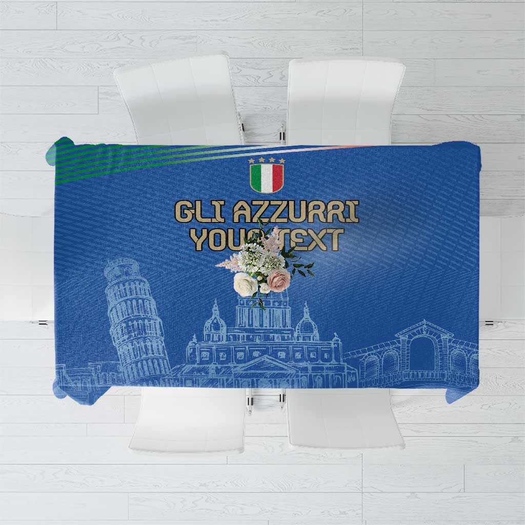 Custom Italy Football Tablecloth Special Pisa Tower - Wonder Print Shop