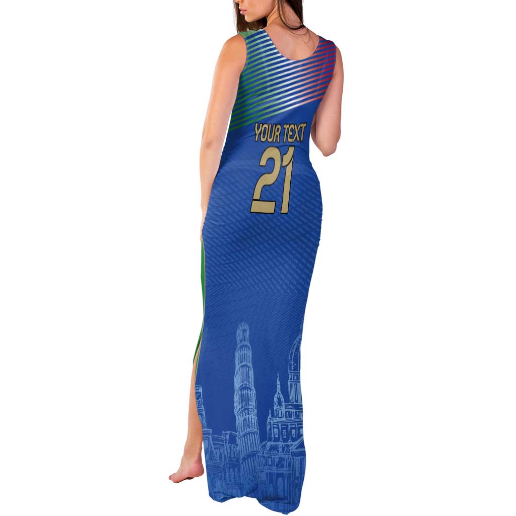 Custom Italy Football Tank Maxi Dress Special Pisa Tower - Wonder Print Shop