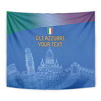 Custom Italy Football Tapestry Special Pisa Tower - Wonder Print Shop