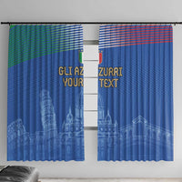 Custom Italy Football Window Curtain Special Pisa Tower - Wonder Print Shop
