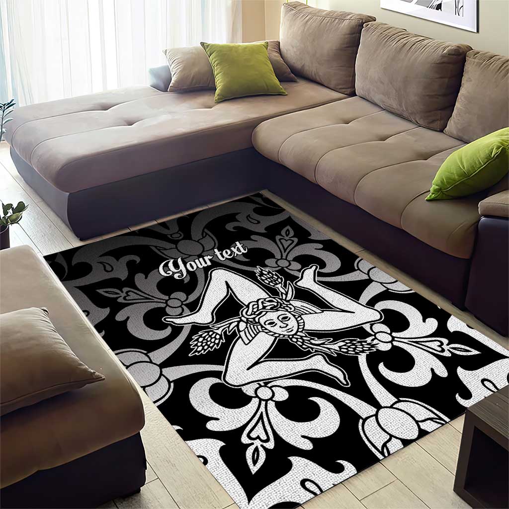 Personalized Italy Trinacria Sicily Area Rug LT9 - Wonder Print Shop