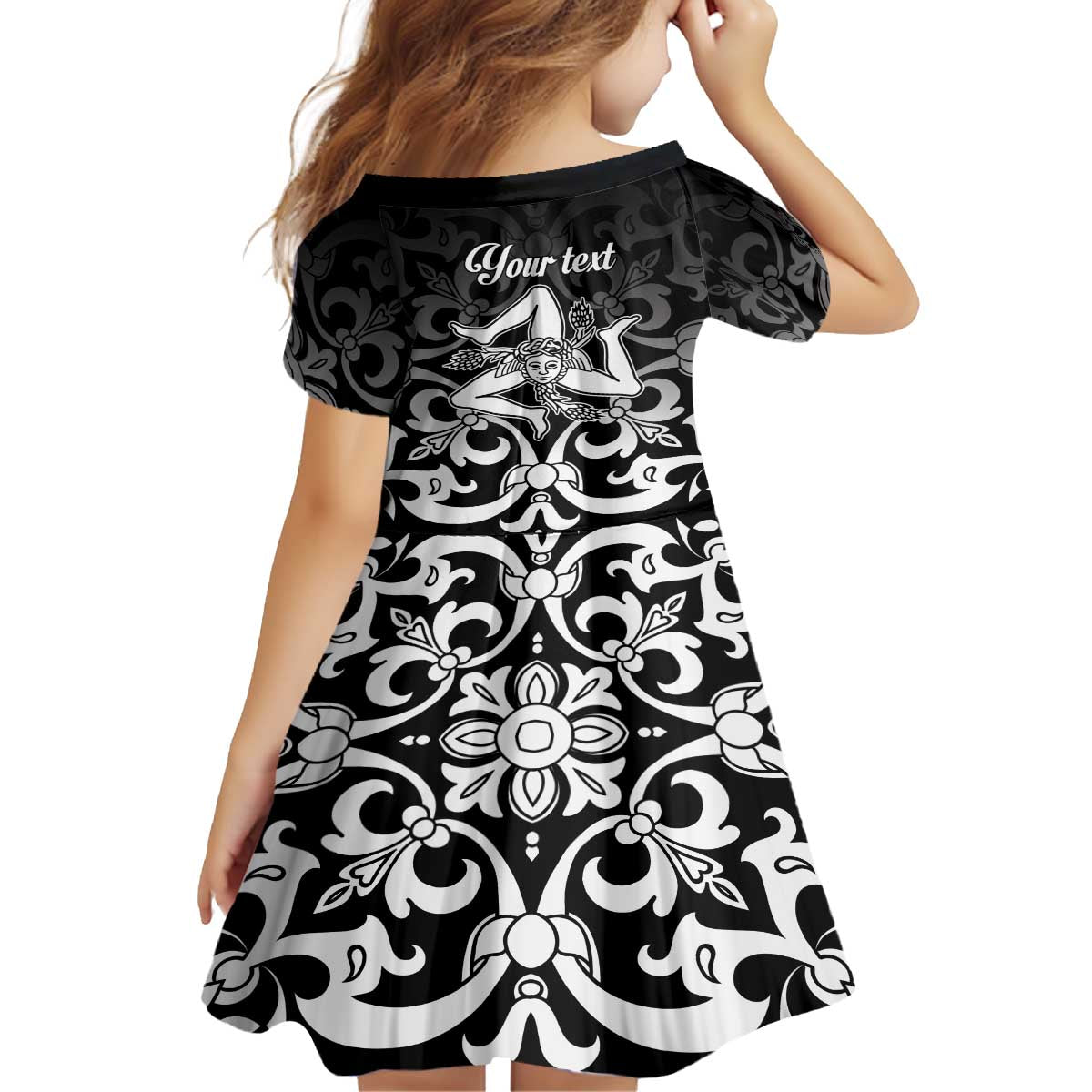 Personalized Italy Trinacria Sicily Family Matching Off The Shoulder Long Sleeve Dress and Hawaiian Shirt - Wonder Print Shop