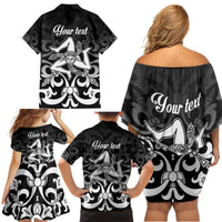 Personalized Italy Trinacria Sicily Family Matching Off Shoulder Short Dress and Hawaiian Shirt LT9 - Wonder Print Shop