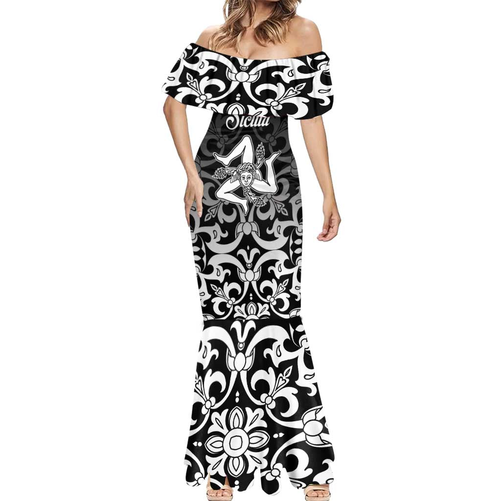 Personalized Italy Trinacria Sicily Mermaid Dress - Wonder Print Shop