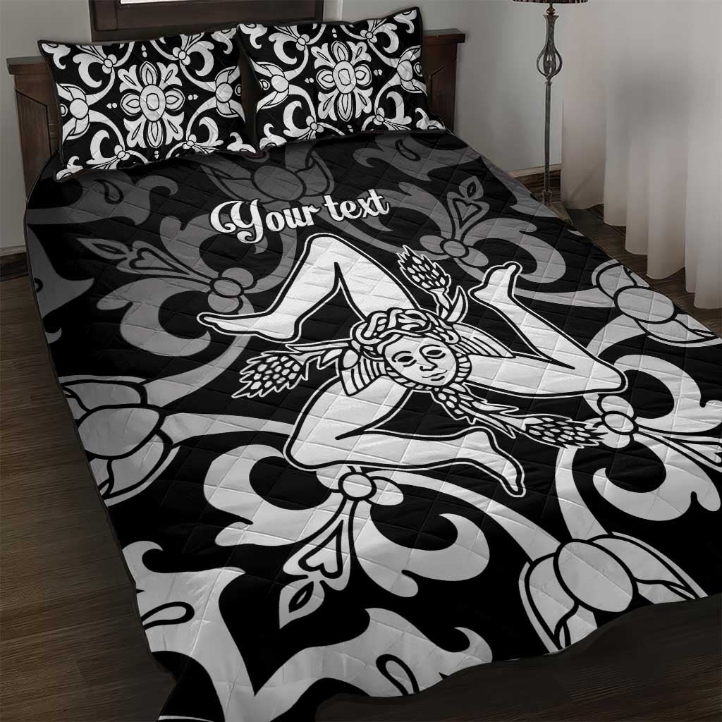 Personalized Italy Trinacria Sicily Quilt Bed Set - Wonder Print Shop