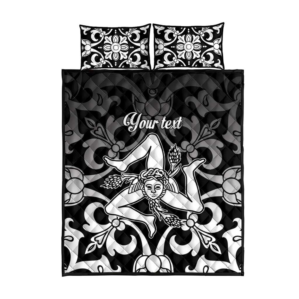 Personalized Italy Trinacria Sicily Quilt Bed Set - Wonder Print Shop