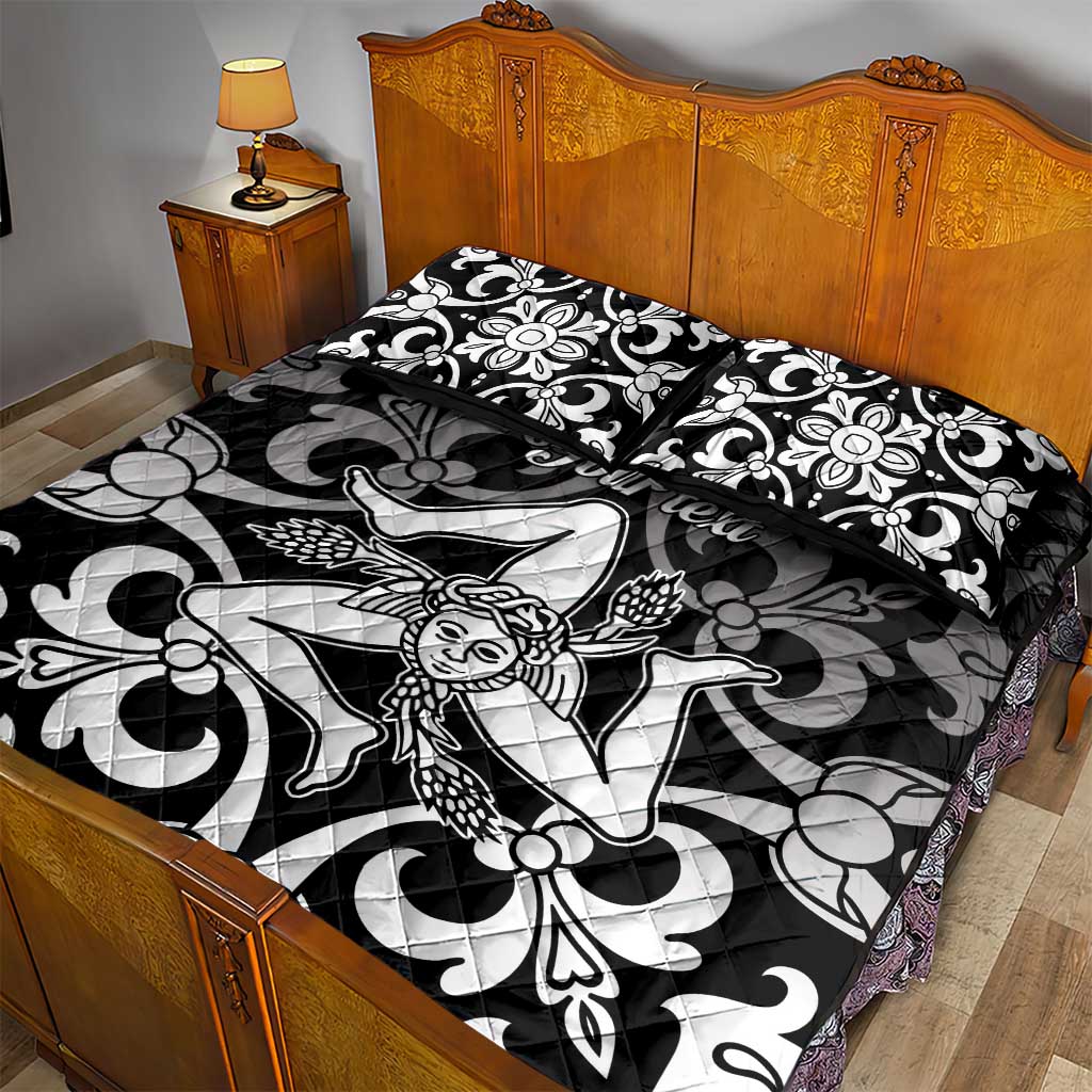 Personalized Italy Trinacria Sicily Quilt Bed Set - Wonder Print Shop