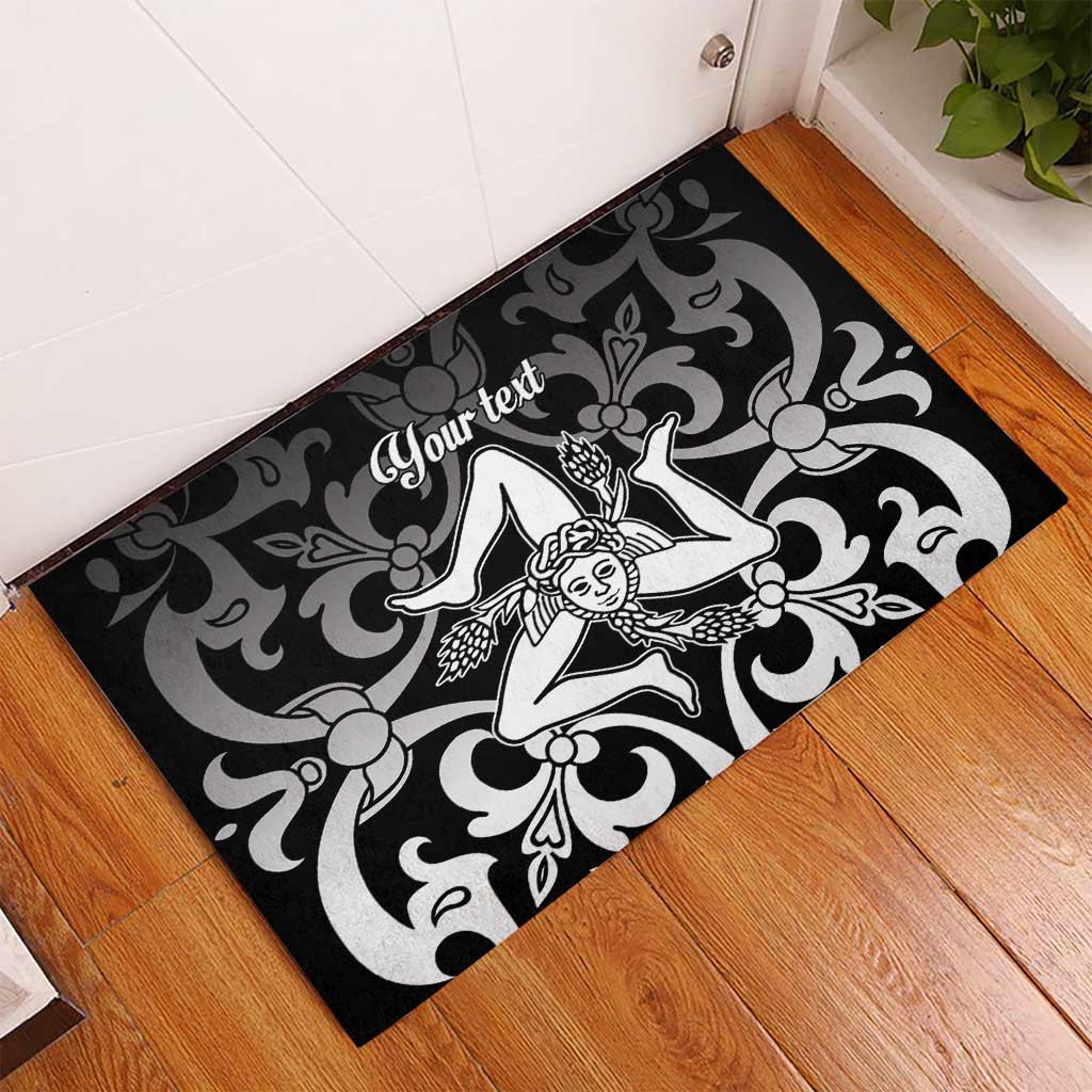 Personalized Italy Trinacria Sicily Rubber Doormat - Wonder Print Shop