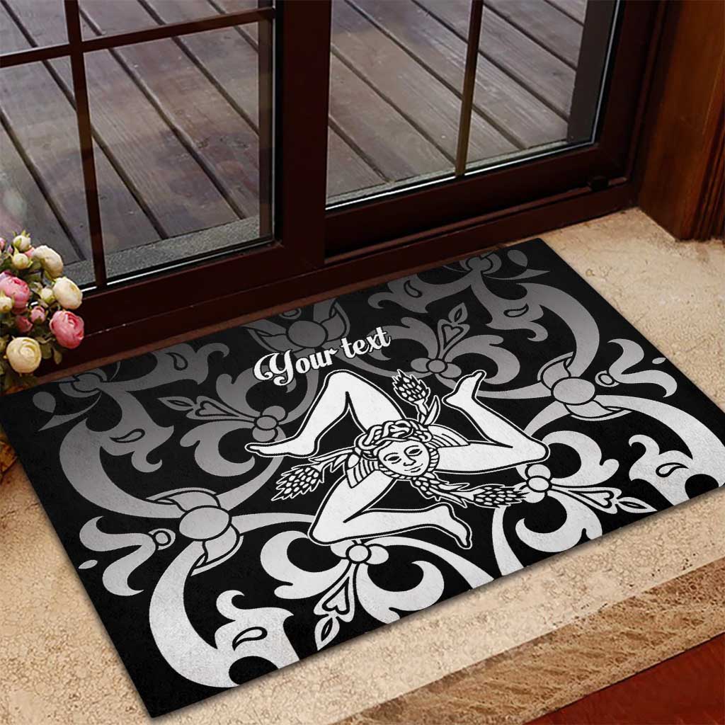 Personalized Italy Trinacria Sicily Rubber Doormat - Wonder Print Shop