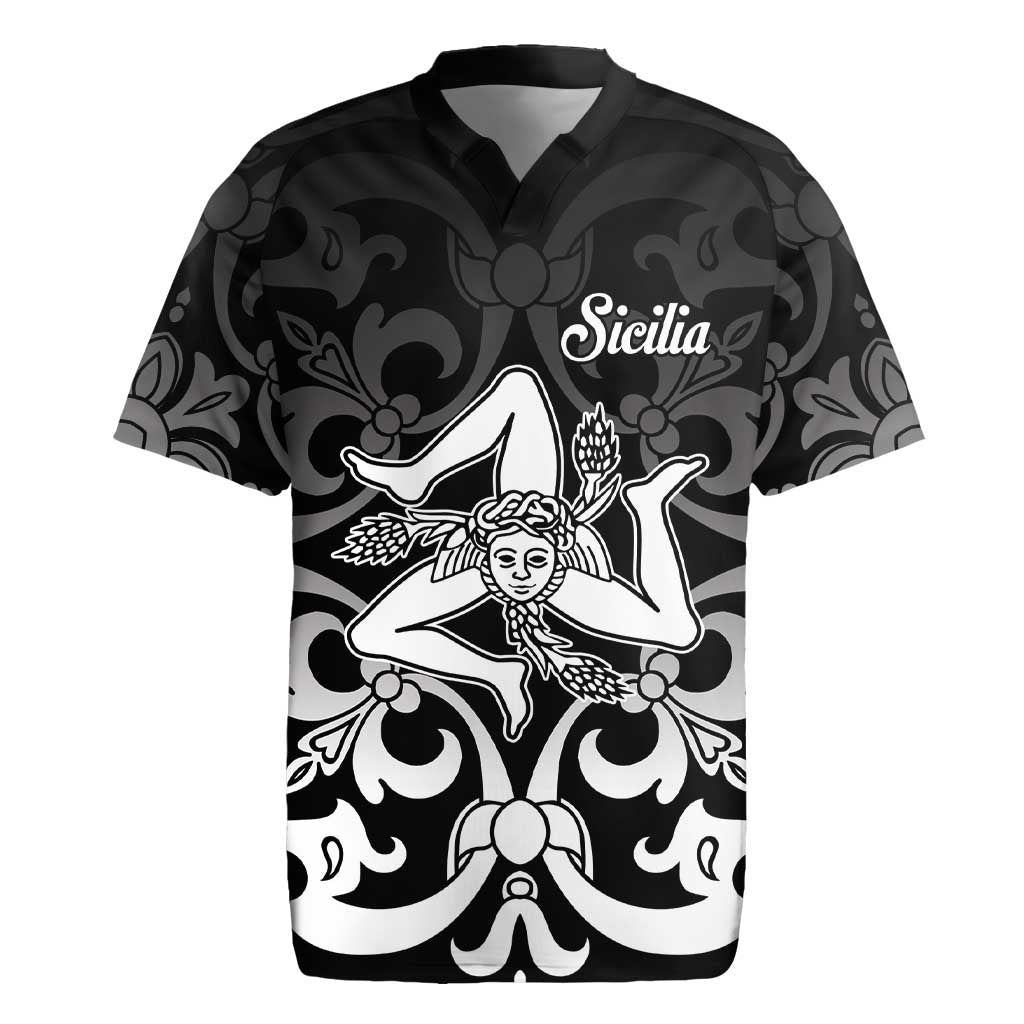 Personalized Italy Trinacria Sicily Rugby Jersey - Wonder Print Shop