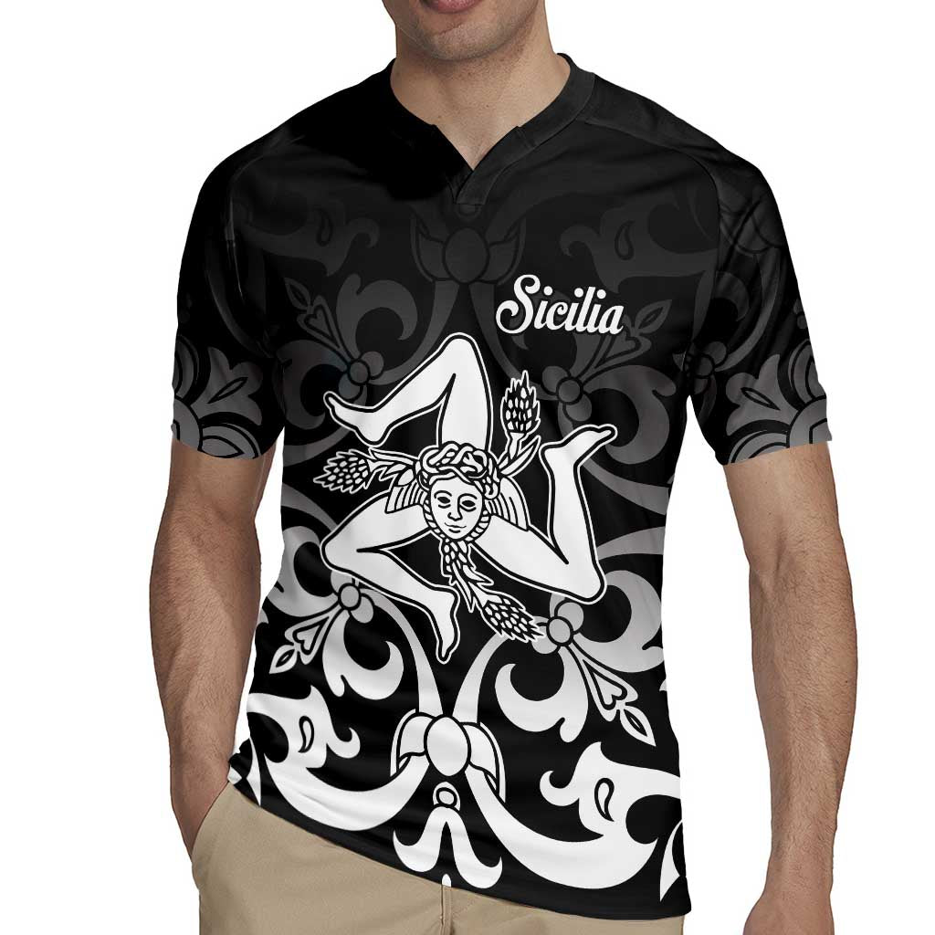 Personalized Italy Trinacria Sicily Rugby Jersey - Wonder Print Shop