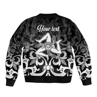 Personalized Italy Trinacria Sicily Sleeve Zip Bomber Jacket - Wonder Print Shop