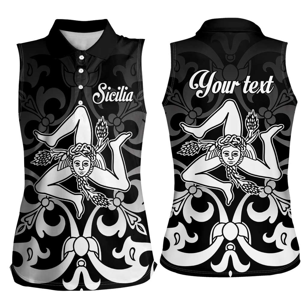 Personalized Italy Trinacria Sicily Women Sleeveless Polo Shirt - Wonder Print Shop