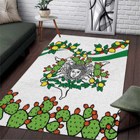 Sicilian Triskelion Area Rug with Cactus and Lemons LT9 - Wonder Print Shop