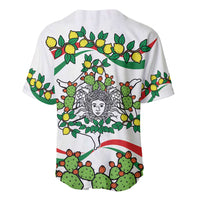 Sicilian Triskelion Baseball Jersey with Cactus and Lemons LT9 - Wonder Print Shop
