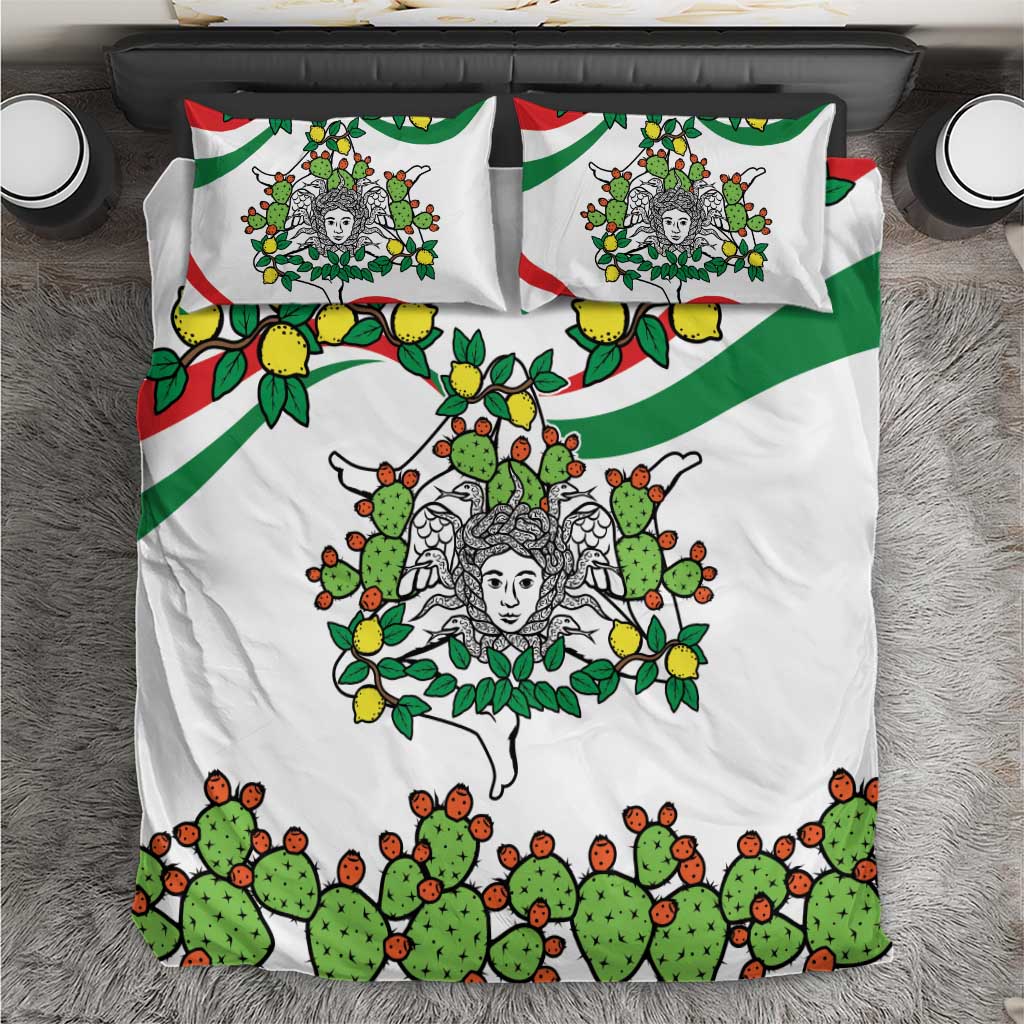 Sicilian Triskelion Bedding Set with Cactus and Lemons LT9 - Wonder Print Shop