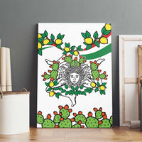 Sicilian Triskelion Canvas Wall Art with Cactus and Lemons LT9 - Wonder Print Shop