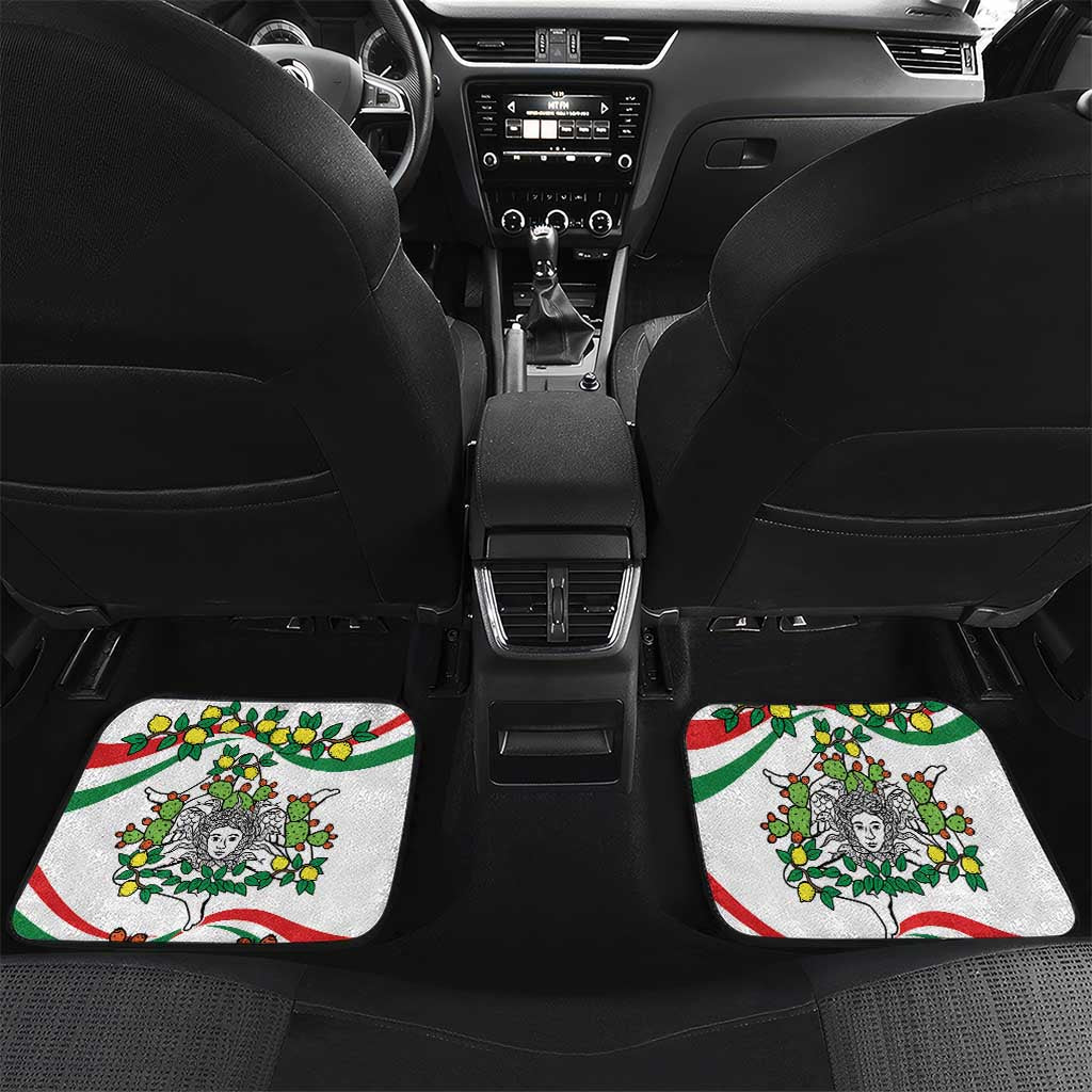 Sicilian Triskelion Car Mats with Cactus and Lemons LT9 - Wonder Print Shop