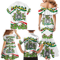 Sicilian Triskelion Family Matching Mermaid Dress and Hawaiian Shirt with Cactus and Lemons LT9 - Wonder Print Shop