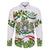 Sicilian Triskelion Family Matching Off The Shoulder Long Sleeve Dress and Hawaiian Shirt with Cactus and Lemons - Wonder Print Shop