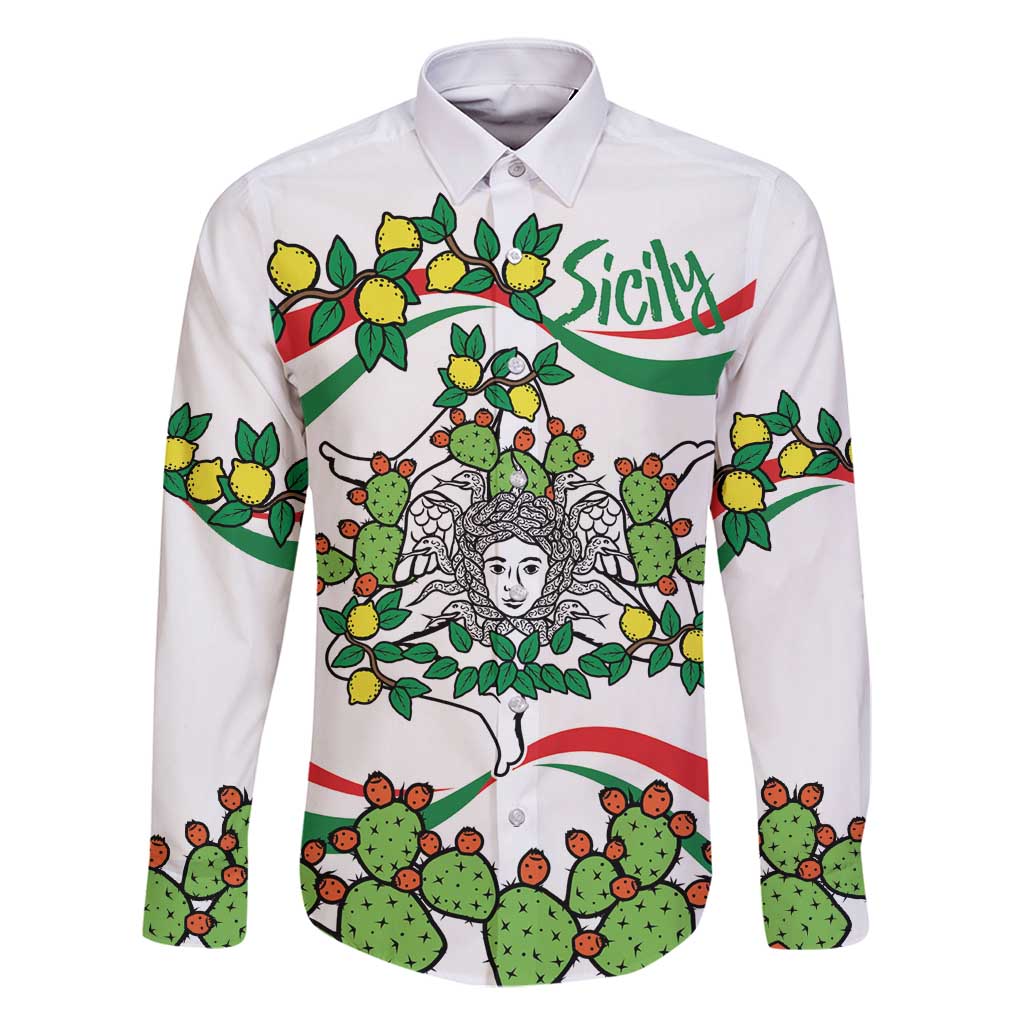 Sicilian Triskelion Family Matching Summer Maxi Dress and Hawaiian Shirt with Cactus and Lemons - Wonder Print Shop