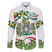 Sicilian Triskelion Family Matching Summer Maxi Dress and Hawaiian Shirt with Cactus and Lemons - Wonder Print Shop