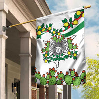 Sicilian Triskelion Garden Flag with Cactus and Lemons - Wonder Print Shop