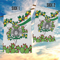 Sicilian Triskelion Garden Flag with Cactus and Lemons - Wonder Print Shop