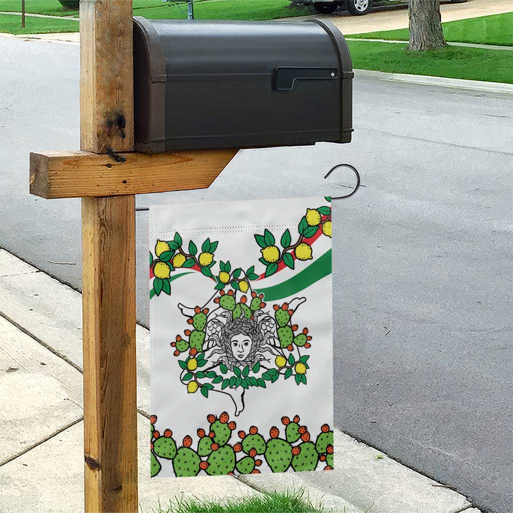 Sicilian Triskelion Garden Flag with Cactus and Lemons - Wonder Print Shop