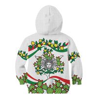 Sicilian Triskelion Kid Hoodie with Cactus and Lemons - Wonder Print Shop