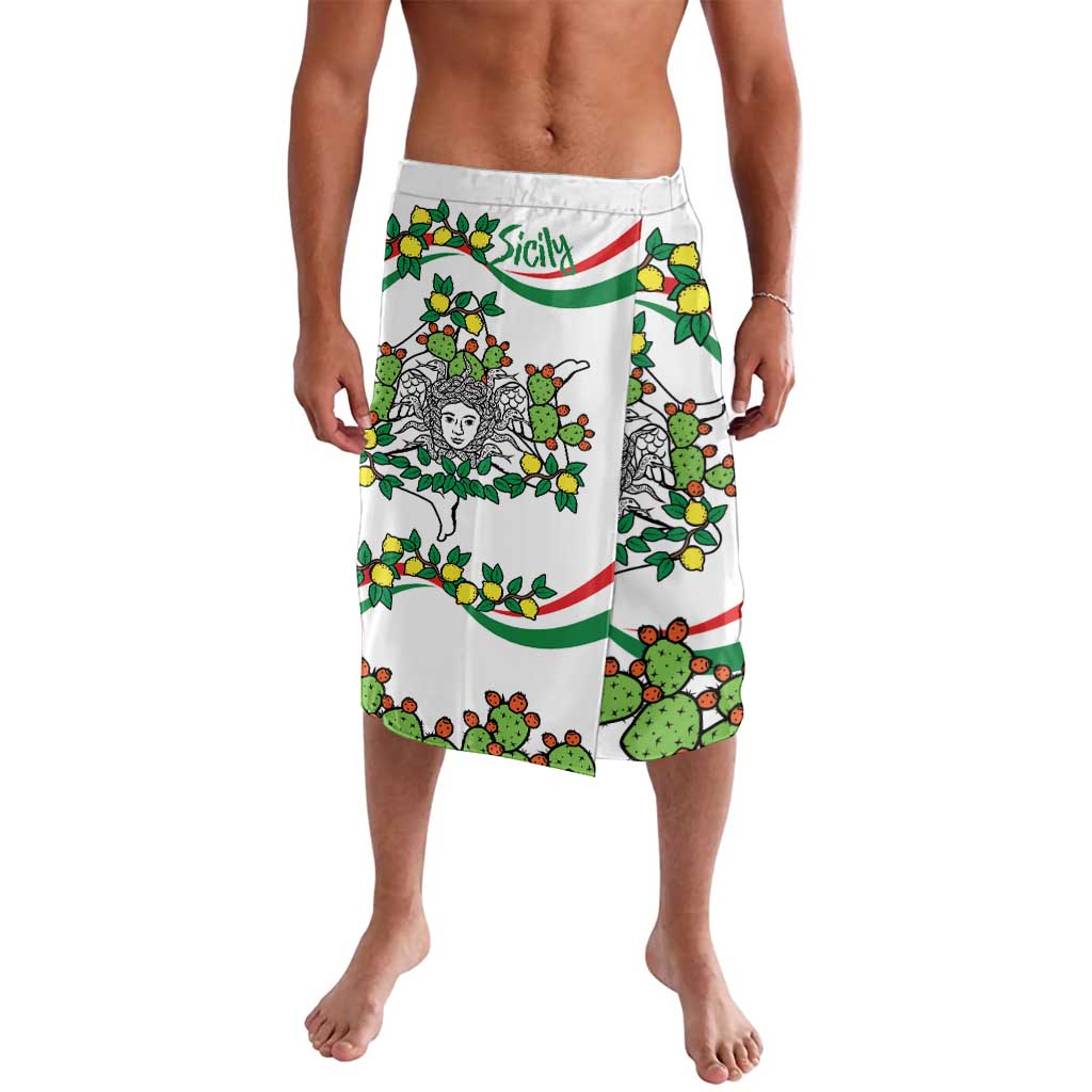 Sicilian Triskelion Lavalava with Cactus and Lemons - Wonder Print Shop