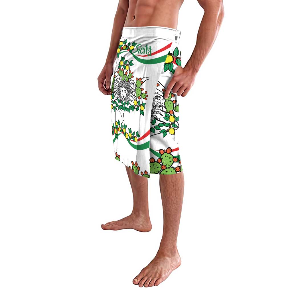 Sicilian Triskelion Lavalava with Cactus and Lemons - Wonder Print Shop