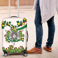 Sicilian Triskelion Luggage Cover with Cactus and Lemons - Wonder Print Shop