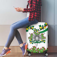 Sicilian Triskelion Luggage Cover with Cactus and Lemons - Wonder Print Shop