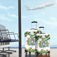 Sicilian Triskelion Luggage Cover with Cactus and Lemons - Wonder Print Shop