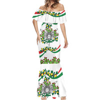 Sicilian Triskelion Mermaid Dress with Cactus and Lemons - Wonder Print Shop