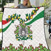 Sicilian Triskelion Quilt with Cactus and Lemons - Wonder Print Shop