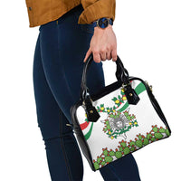 Sicilian Triskelion Shoulder Handbag with Cactus and Lemons