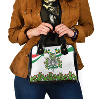 Sicilian Triskelion Shoulder Handbag with Cactus and Lemons