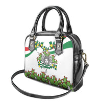 Sicilian Triskelion Shoulder Handbag with Cactus and Lemons