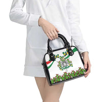 Sicilian Triskelion Shoulder Handbag with Cactus and Lemons