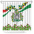 Sicilian Triskelion Shower Curtain with Cactus and Lemons