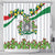 Sicilian Triskelion Shower Curtain with Cactus and Lemons