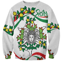 Sicilian Triskelion Sweatshirt with Cactus and Lemons - Wonder Print Shop